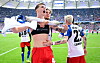 Luka Vuskovic bejubelt ein Tor für den HSV gegen Freiburg