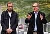 Anjes Tjarks (l-r, Bündnis 90/Die Grünen), Senator für Verkehr und Mobilitätswende, und Robert Henrich, Vorstand der Hamburger Hochbahn im Oktober 2025.