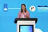 Stientje van Veldhoven, Ministerin für Klima und grünes Wachstum der Niederlande, spricht auf der ersten Internationalen Konferenz zum Ausstieg aus Kohle, Öl und Gas.
