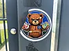 Derby-Sticker von HSV-Fans mit Bären-Motiv