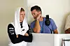 Mick Schumacher mit Kühlweste und Handtuch
