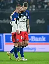 WM-Fahrer Miro Muheim und Luka Vuskovic nach einem Spiel des HSV