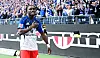 HSV-Profi Fabio Baldé bejubelt sein Tor gegen den SC Freiburg.