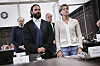 Christina Block und Anwalt Ingo Bott. Im Hintergrund: ihr Lebensgefährte und Mitangeklagter Gerhard Delling mit seinem Anwalt David Rieks
