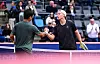 Marcos Giron und Max Schönhaus klatschen am Rothenbaum ab