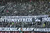 Das Banner der Fans von Borussia Mönchengladbach