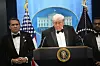 Präsident Donald Trump bei einer Pressekonferenz nach dem versuchten Attentat während des Korrespondenten-Dinners.