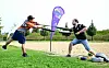 Spieler des GTV 72 in Hamburg spielen Jugger und präsentieren die Sportart beim Active City Day
