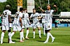 Bambasé Conté bejubelt ein Tor für Elversberg zum Aufstieg in die Bundesliga