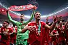 Harry Kane bei der Pokal-Feier mit Teamkollegen am tanzen.