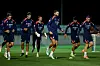 Kroatiens Nationalspieler um Luka Vuskovic und Andrej Kramaric beim Aufwärmen