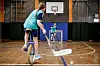 Einradhockey-Spieler des Baukauer TC probieren ihre Sportart aus