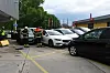 In Harburg wurde am Montag ein Mann zwischen zwei Autos eingeklemmt.