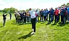 Esther Henseleit macht einen Golfschlag bei den Amundi German Masters in Winsen.