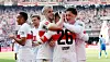 Ermedin Demirovic jubelt mit Deniz Undav und Angelo Stiller