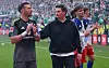 Daniel Heuer Fernandes und Merlin Polzin vor den HSV-Fans