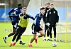 Javi Montero und Noah Katterbach im HSV-Training