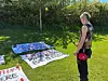 Vorbereitungen auf der Festwiese in Tinnum
