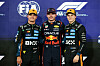 Norris, Verstappen und Piastri zusammen auf dem Podium