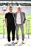 Der neue St. Pauli-Trainer Marcel Rapp mit Sportchef Andreas Bornemann im Millerntor-Stadion