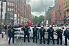 Bei der Demo gegen eine AfD-Veranstaltung haben rund 500 Menschen in der City protestiert.