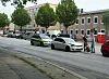 Die zwei Kleinwagen fuhren auf ein drittes Auto auf. Offenbar waren sie von SEK-Einsatzkräften abgelenkt.