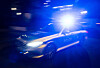 Ein Polizeiwagen im Einsatz. (Symbolbild)