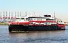 Das Kreuzfahrtschiff „Fridtjof Nansen“ im Hamburger Hafen.