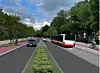 So sollte die Verkehrsachse einmal aussehen: Autos haben nur noch eine Fahrspur pro Richtung.
