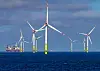 Offshore-Windenergiegebiete nordöstlich vor der Insel Rügen in der Ostsee.