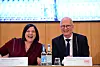 Gut gelaunt stellten Katharina Fegebank (Grüne) und Peter Tschentscher (SPD) am Donnerstag die neue, alte Koalition vor.