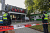 Der Tatort wird durch die Polizei gesichert.