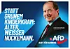 AfD-Plakat mit Spitzenkandidat Dirk Nockemann