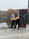 Gastronom Dirk Block (l.) und Tobias Derndinger, Eigentümer der Immobilie