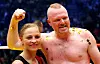 Regina Halmich und Stefan Raab bei ihrem bislang letzten Kampf 2007.