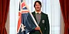 Alex Pullin mit der australischen Flagge. Der Snowboard-Star war bei Olympia 2014 in Sotschi Flaggenträger seines Landes.