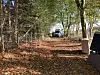 Der Eingang zur Fläche ist von der Polizei gesperrt worden.