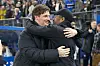 HSV-Coach Merlin Polzin und Daniel Thioune vor dem Anpfiff.