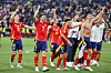 Die Spanier jubeln über den Finaleinzug bei der EM