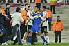 Boca Juniors- und River Plate Spieler im Gerangel