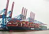 Das Containerschiff Tihama der Reederei Hapag-Lloyd.