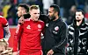 Düsseldorfs Torjäger Rouwen Hennings (l.) und Trainer Daniel Thioune