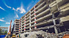 Rückbau am Beton-Gerippe in der Neuen Gröniger Straße, dort sollen Appartements entstehen.