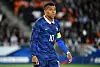 Kylian Mbappé im blauen Frankreich-Trikot beim Testspiel in Nantes gegen die Elfenbeinküste.