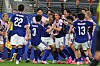 Japans Team jubelt nach dem 2:2 gegen die Niederlande im Dallas Stadium in Arlington.