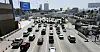 Verkehr auf der Interstate 15 vor den Kontrollstellen am Grenzübergang San Ysidro nahe San Diego.