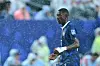Ousmane Dembélé von Frankreich läuft im Regen beim WM-Spiel gegen den Irak in Philadelphia.