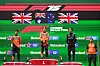 George Russel, Lando Norris und Oscar Piastri stehen auf dem Podium