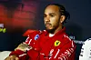 Lewis Hamilton in Ferrari-Rot
