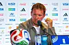Julian Nagelsmann und Kai Havertz bei der Pressekonferenz in Boston vor dem WM-Spiel gegen Paraguay.